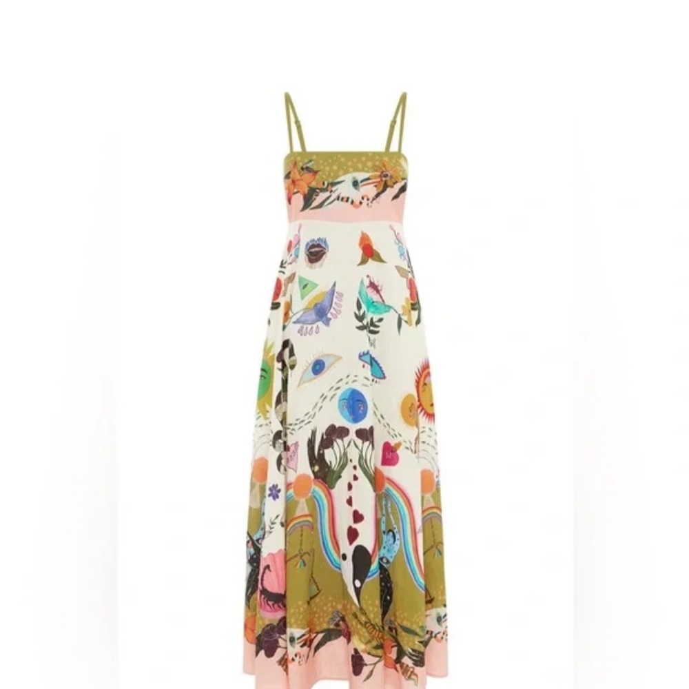 ALEMAIS
Evergreen printed linen dress